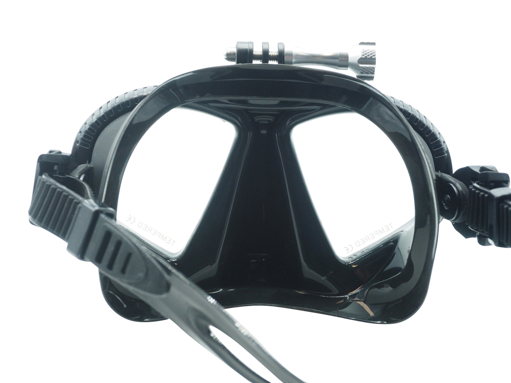 DivePRO Mask Shadow with GoPro Mount Black  Mr Dive Spearfishing Freediving  Gear Shop